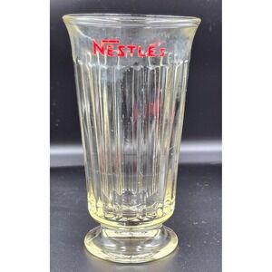 Vintage Nestle Old Fashioned Parfait Soda Fountain Glass Ribbed Footed  1950's